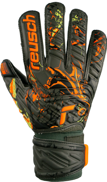 Reusch Attrakt Silver Junior 5372015 5555 green grey front